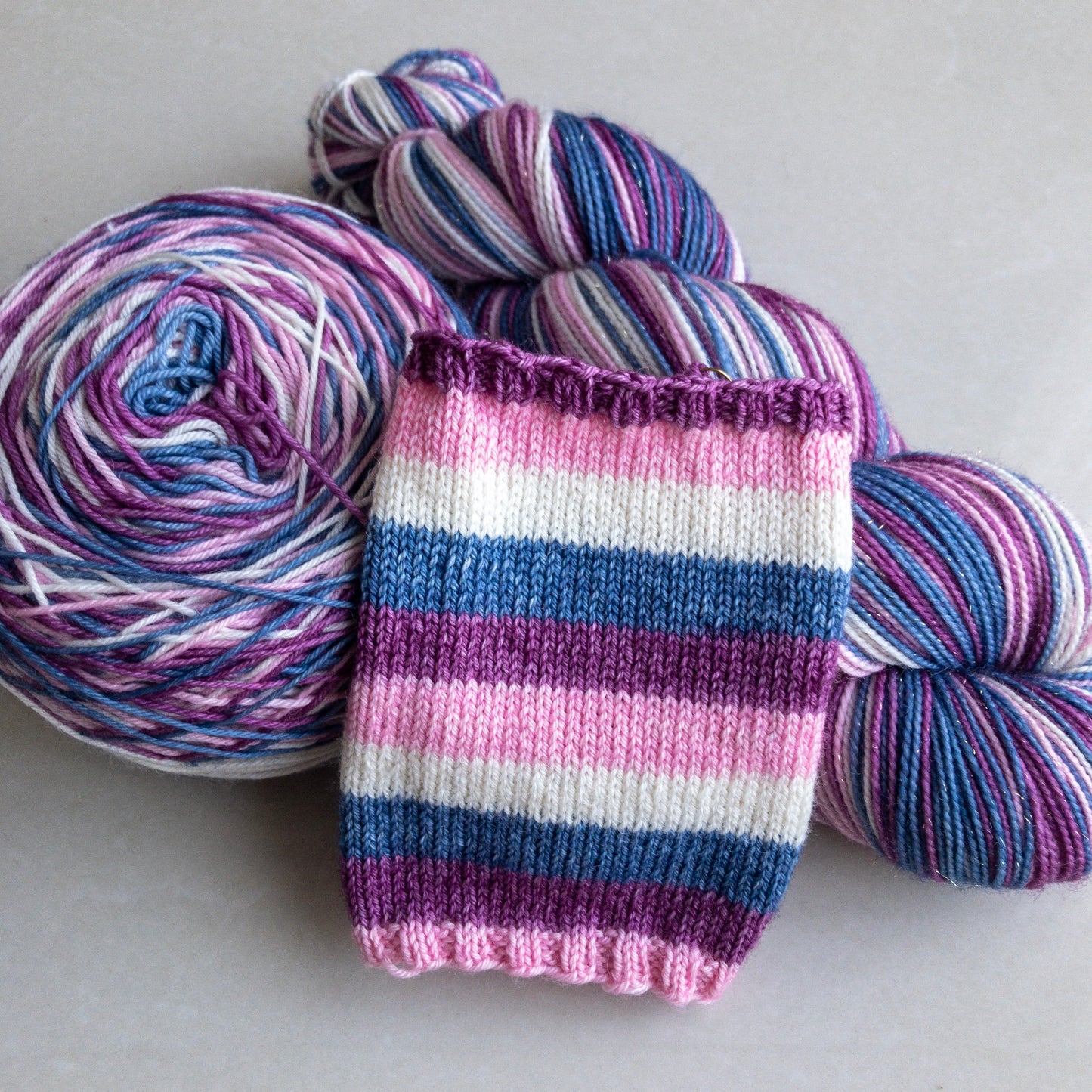 MARIE SELF STRIPING - NUNDLE SOCK